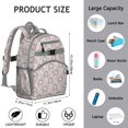 thumbnail image 6 of Hedgehog Love Pattern Backpack for School,Cute School Bag,Schoolbag with Adjustable Shoulder Straps & Padded Back,15.25"x11.5"x5.25", 6 of 6