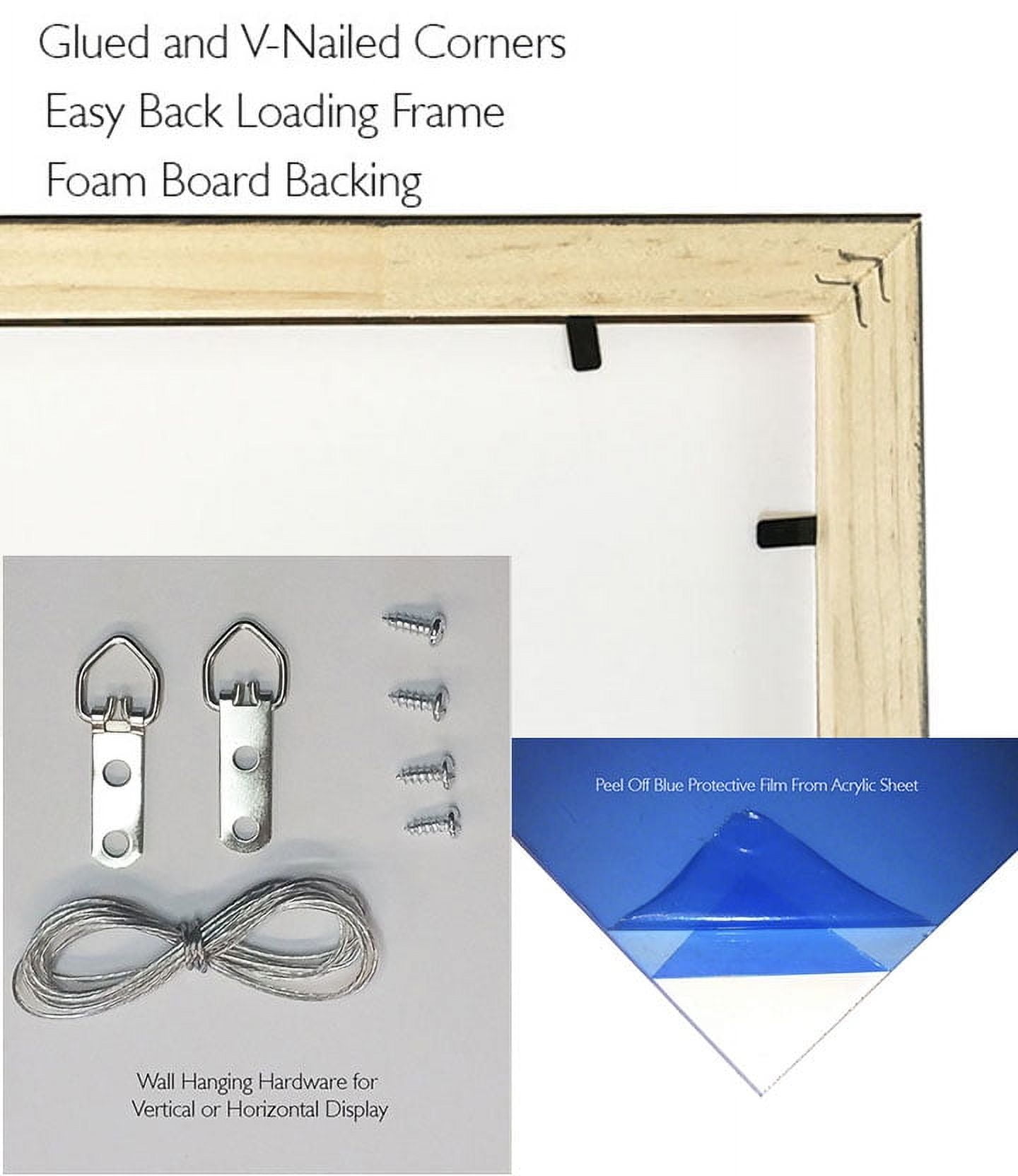 11x14 Gold Bamboo Picture Frame Set Pack of 2 Gold Bamboo Wood Picture Frames for Gallery Wall