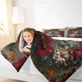 thumbnail image 4 of Feelyou Christmas Poinsettia Flower Bedding Comforter Set, Winter Festival Twin Comforter Sets, Teen Kid Child Adult Reversible Bedding Set, Super Cozy Room Decor, 2pcs, 4 of 8