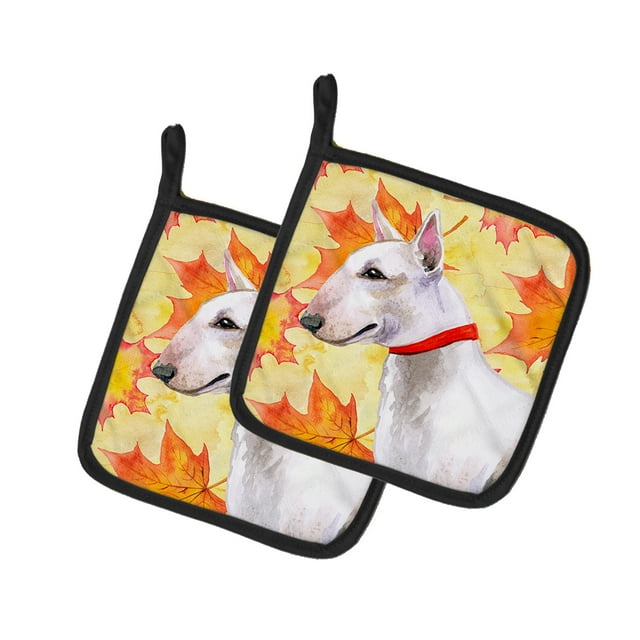 Carolines Treasures BB9954PTHD Bull Terrier Automne Paire de Porte-Pot