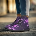 thumbnail image 2 of POLERO Girls Pink Butterfly Galaxy Star Walking Sneaker for Women Non Slip Walking Shoes Athletic Running Cycling Flat Shoes Winter Hightop Travel Training Business Walking Hiking Sneakers, 2 of 7