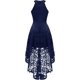 thumbnail image 3 of Vestido de fiesta de cóctel de encaje floral halter para mujer Vestido de dama de honor Hi-Lo XL ER, 3 of 5