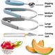 thumbnail image 5 of Cuchara para melón de acero inoxidable, cuchillo para tallar frutas, pelador de frutas multifuncional, herramientas reutilizables, para tallado creativo de frutas, cuchillos y utensilios de, 5 of 7