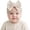 Khaki, variant on Girls Turban Hats with Bow, Stretchy Kids Head Cover Beanies for Toddlers Kids Khaki 0-24 Months
