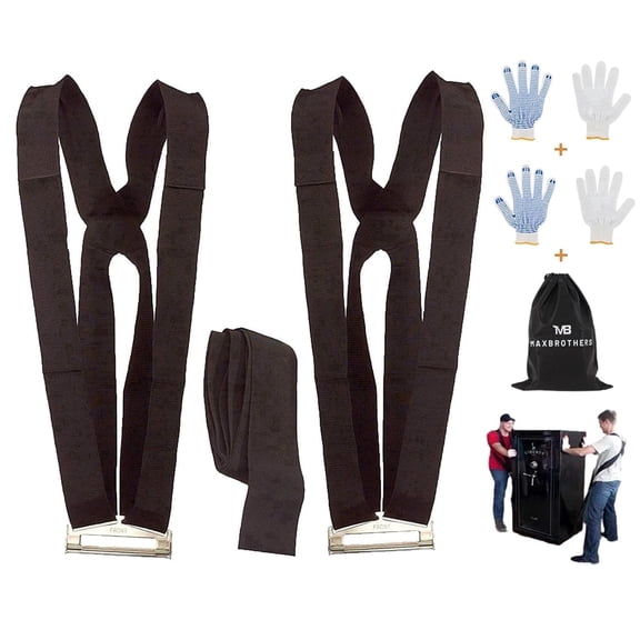 MAXBROTHERS Black Nylon, 800 lb Max Weight, Shoulder Straps Moving Strap，2 Year Warranty