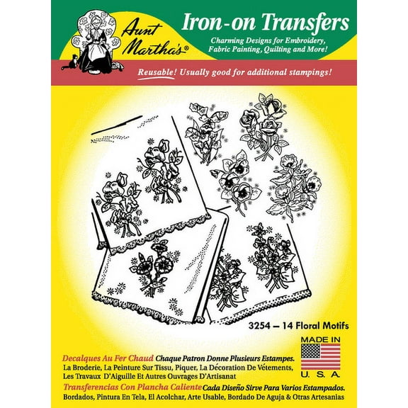 Aunt Martha's #3254 14 Floral Motifs