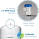 thumbnail image 3 of iSpring T32M Tanque de Almacenamiento de Agua Presurizado con Válvula de Bola para Sistemas de Ósmosis Inversa (RO), 4 Galones, Incluye Válvula de Tanque de 1/4", 3 of 5