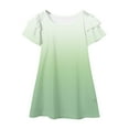 thumbnail image 6 of JUMEYU Kid Dresses Girl's Dresses Ruffle Sleeve Tiered Swing A-Line Cute Casual Sundress Size 9-10 (Green,9-10 Years), 6 of 9