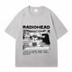 thumbnail image 4 of Camisetas con estampado de Radiohead para hombre, ropa de manga corta, 100% algodón, de gran tamaño, estilo Vintage, Hip Hop, informal, Unisex, 4 of 4