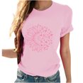 thumbnail image 2 of Fiudx Liquidación de Ofertas Flash Blusa de Manga Corta con Estampado de Moda para Mujer, Divertida Camiseta con Cuello Redondo, 2 of 4