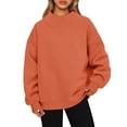thumbnail image 2 of Oversized Sweatshirts for Women Long Sleeve Womens Crewneck Sweatshirt Pullover Tops Womens Orange Sweatshirt Size S-3XL, 2 of 6