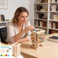 thumbnail image 4 of Eolstice 2 In 1 Wooden Montessori Toy Set, Colorful Stick Sorting Game, And Ball Drop Toy For Kids Fine Motor Skills Development Preschool Educational Activity, 4 of 6