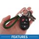 thumbnail image 4 of Llavero de Coche Único Bargains Llavero Universal con Anillo para Llaves de Fob para Casa Metal Tono Plateado Verde Oliva 2 Pcs, 4 of 6