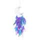 thumbnail image 2 of Colgante de pared tejido bohemio hecho a mano, colgante con forma y borlas de plumas trenzadas para dormitorio, fiesta, sala de estar, adorno Violeta perfecl Colgante de pared de macramé, 2 of 8