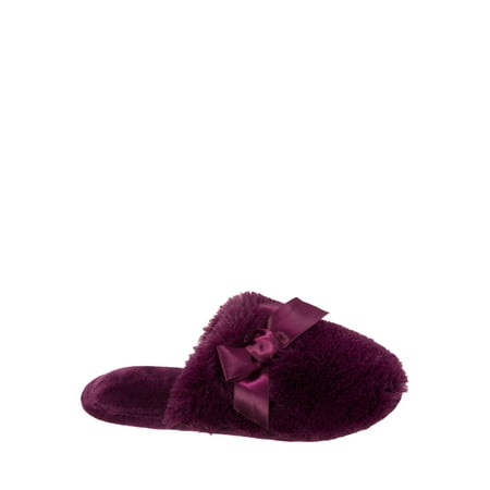 DF by Dearfoams Women's Microfiber Velour Scuff Slippers