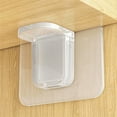 thumbnail image 4 of No Drill Shelf Bracket Clear PVC Adhesive Support for Kitchen Cabinet Closet Organizer Right Angle Laminate Fixing(Clear-D-S), 4 of 6
