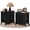 Black-2, variant on Simple Deluxe Nightstand 2 Drawers Dresser for Bedroom, 3-Tier Bedside Table with Fabric Bins, Night Stand Set 2, End Table for Living Room, wood top Load-bearing up to 44 lb, Black