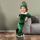 thumbnail image 4 of Conjunto de ropa de elfo, pantalones de campana navideños, traje de fiesta de carnaval (110 cm), verde, 4 of 7