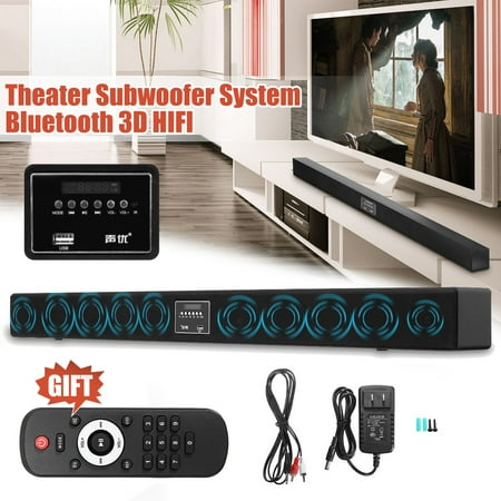 10 Speaker LED Display 3D Surround Sound HIFI CLSS-D DSP Wireless Stereo Home Theater TV Soundbar Subwoofer TF /U-disk with Remote Control For TV PC