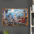 thumbnail image 3 of Placa Metal Vintage Ojo Londres Pintura Hierro Rectangular Arte La Pared 30x20cm, 3 of 9