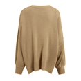 thumbnail image 4 of WEAIXIMIUNG Red Oversized Sweater Women Women's Crewneck Batwing Long Sleeve Sweaters 2024 Fall Oversized Ribbed Knit Side Slit Pullover Tops, 4 of 5