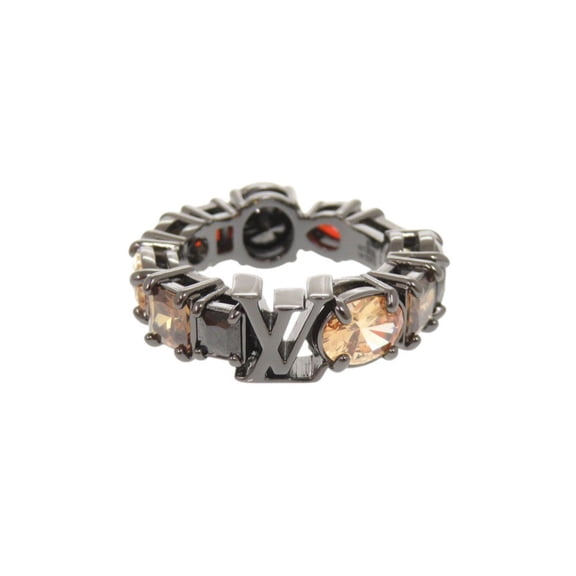 Pre-Owned Louis Vuitton LV Light M1202L Metal Colored Stone Ring, Size L,...