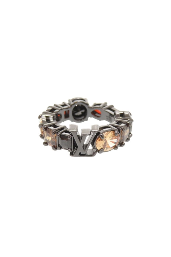 Pre-Owned Louis Vuitton LV Light M1202L Metal Colored Stone Ring, Size L,...