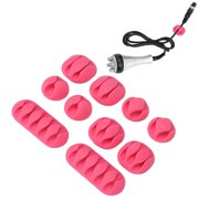 Cable Clips, 10 Pcs Cable Management Organizer Adhesive Hooks Desk Cable Organizer Cable Clip with Adhesive for Table Manage Cables for Office