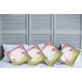 thumbnail image 6 of Ambesonne Forest Throw Pillow Cover 4 Pack, Land Blooms, 24", Green Pink Brown, 6 of 6