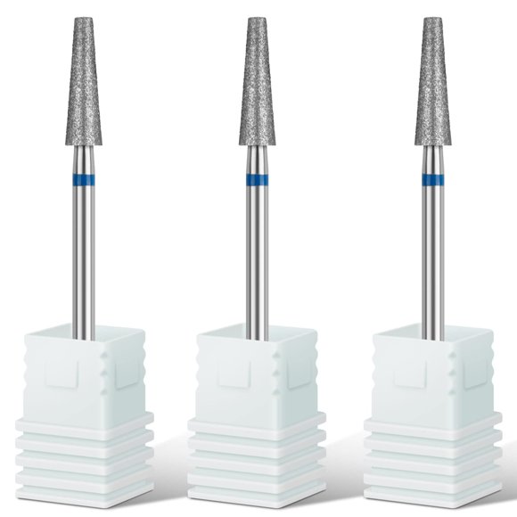 Rolybag Cuticle Nail Drill Bits Tapered Shape Cuticle Drill Bit for Nail Drill Bit 3/32 Professional Safety Cuticle Clean Drill for Electric Remove Cuticle Dead Skin Manicure Tools (Medium)