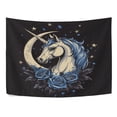 thumbnail image 4 of WOBOGO Blue Rose Unicorn Pattern Tapestry 60×51in Home Living Room Bedroom Wall Hanging Ornaments, 4 of 10