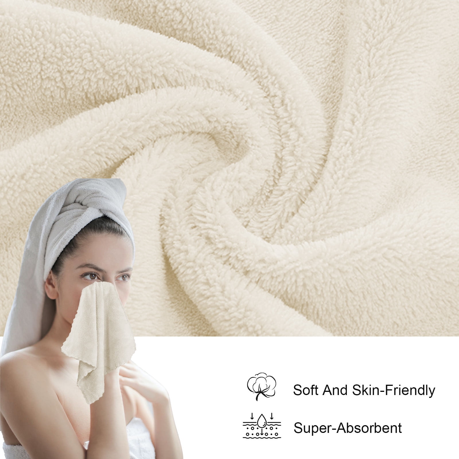 Bath Towels Set 50 Pack | Cotton Soft Absorbent Face & Hand Towels | Thick Durable Wash Cloths for Bathroom Spa Dorm Hotel Salon | 11.8x11.8 in | Multiple Colors | Home Gift Towels