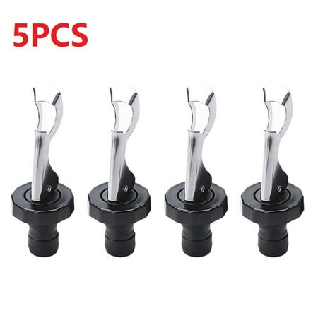 

5pcs Stainless Steel Bottle Stopper Wine Bottle Cork Wine Vacuum Sealer