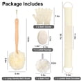 TSV 5Pcs Loofah Bath Brush Kit, Exfoliating Back Scrubber, Shower Tools ...