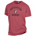 thumbnail image 2 of Men's ComfortWash Red Northeastern Huskies Arch Logo Garment Dyed T-Shirt, 2 of 3