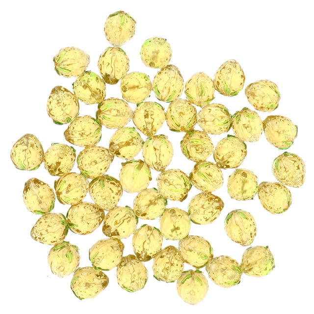 Shisuyan Breloques Perles Fraise en Verre Design Simple 50 Pcs 1.2x0.6 Po