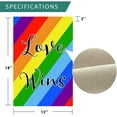 thumbnail image 3 of Rainbow Flag Gay Pride Garden Flag, Love Wins LGBT Celebrate Pride Flag, Double Sided Burlap Flag Indoor Outdoor Decoration 12 X 18 Inches, 3 of 5