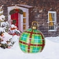thumbnail image 4 of Christmas Inflatable Ball Decorations, 24 Inch Giant Ornaments Grid design, Blow Up Balls Extra Large Holiday Outdoor Garden Yard Decor, 4 of 9