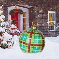Nkmbld Big Shiny Inflatable Balls for Christmas, 60cm Outdoor Christmas Inflatable Decorated Ball for Xmas Porch Lawn Yard Holiday