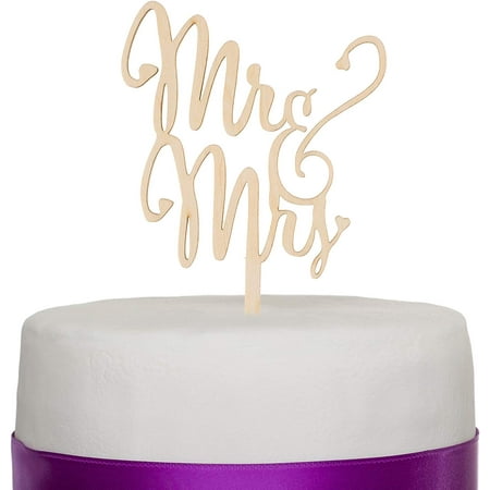 Mr Mrs Wooden Wedding Cake Topper Small Rustic Reception