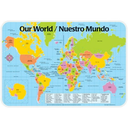 world map placemat walmart