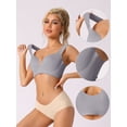 thumbnail image 3 of Unique Bargains Women's Universal Non-Wired Bra Push Up Vest Bralette Grey 36 E, 3 of 5