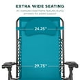 thumbnail image 3 of Best Choice Products Oversized Zero Gravity Chair, Folding Outdoor Patio Recliner w/ Cup Holder -  Peacock Blue, 3 of 7