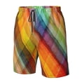 thumbnail image 4 of Fotbe Abstract Watercolors Tartan Trajes de Baño Estampados para Hombre, Shorts de Verano de Secado Rápido, Ropa de Playa, Bañadores-Small, 4 of 6