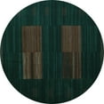 thumbnail image 1 of Ahgly Company Indoor Round Abstract Turquoise Blue Contemporary Area Rugs, 7' Round, 1 of 4