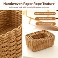 thumbnail image 4 of AWAYTR Hand Woven Storage Baskets 4 Pack, Multi Size Rectangular Organizer Bins for Bathroom Bedroom Home Organization, 4 of 8