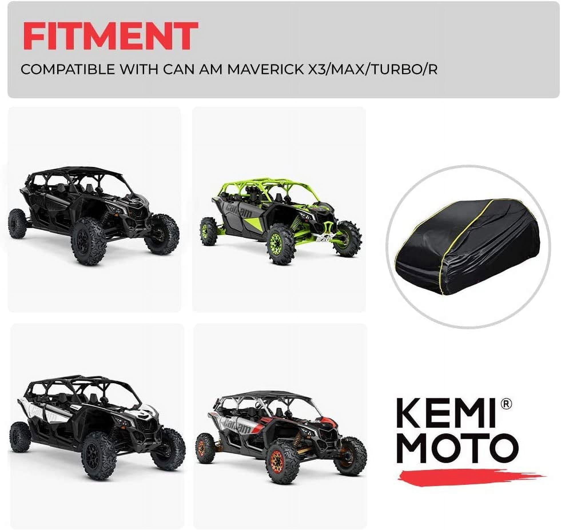 KEMIMOTO Upgraded UTV Cover 4 Seater Compatible with Can Am Maverick X3 Max RZR 1000 Pro 4