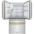 thumbnail image 5 of ZLINE 36" Autograph Edition 21.6 cu. ft Freestanding French Door Refrigerator with Water and Ice Dispenser (RFMZ-W-36-BS-CB), 5 of 7