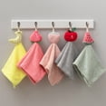 thumbnail image 5 of Toalla de mano Toalla de mano de vellón de coral con forma de dibujos animados de frutas, muebles, toalla colgante Cuadrado pequeño Absorción de agua Durabilidad de secado rápido Hábil y atractivo Jormftte CPB-DE-LYY54-5, 5 of 5