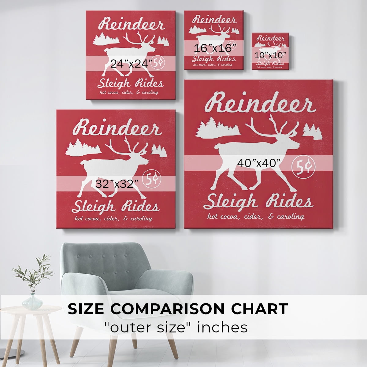 Reindeer Rides I- Gallery Wrapped Canvas